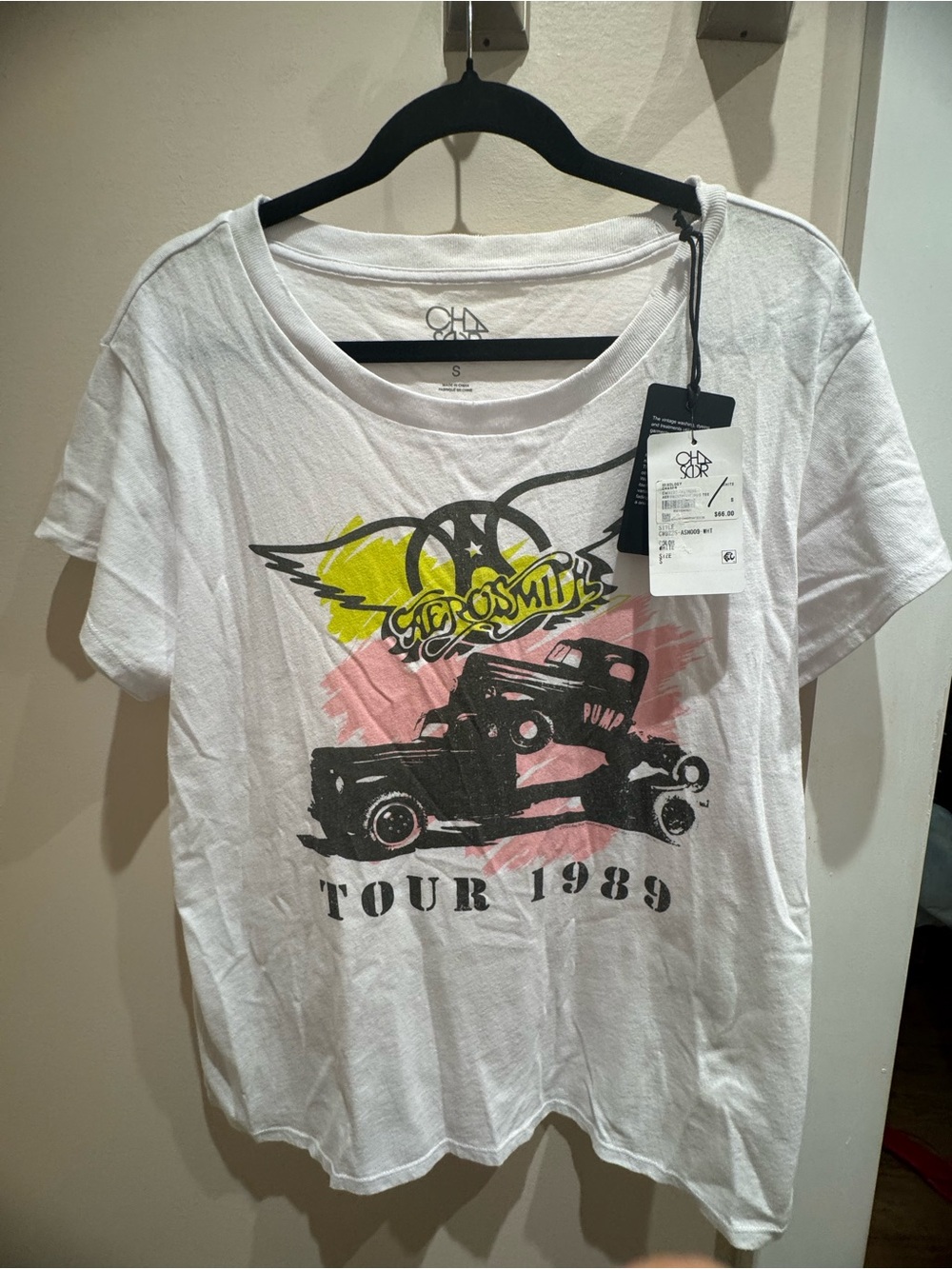 Chaser Aerosmith 1985 Tour White Graphic
